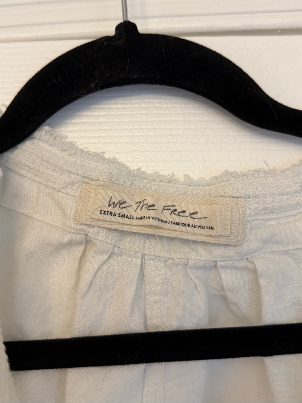We the free Boho Colorblock Peasant Blouse in White, Olive & Rust - Picture 3 of 6